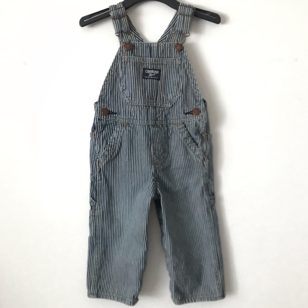 OshKosh B’Gosh Blue White Striped Overalls Baby